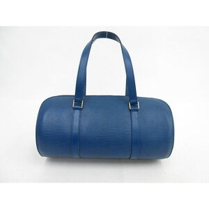 Louis Vuitton Blue Epi Handbag Soufflot Bag